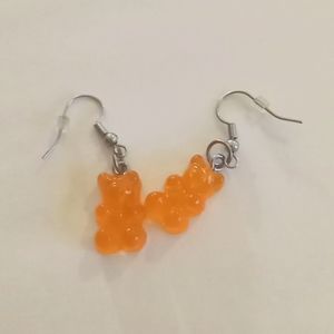Orange gummybear earrings